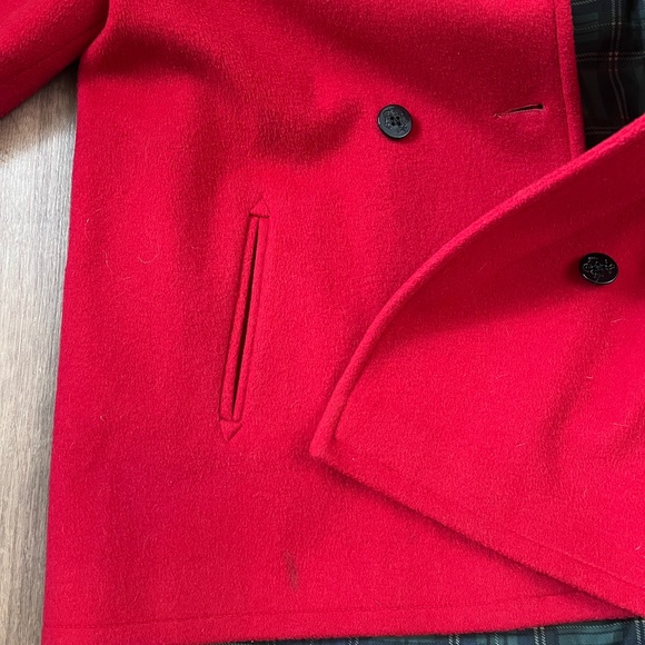 Vintage Talbots Red Pea Coat Sz 10 - Picture 10 of 10
